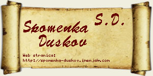Spomenka Duškov vizit kartica